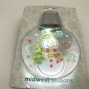 1 light up flashing Christmas ornament/whimsical snowman ornament/stocking stuff